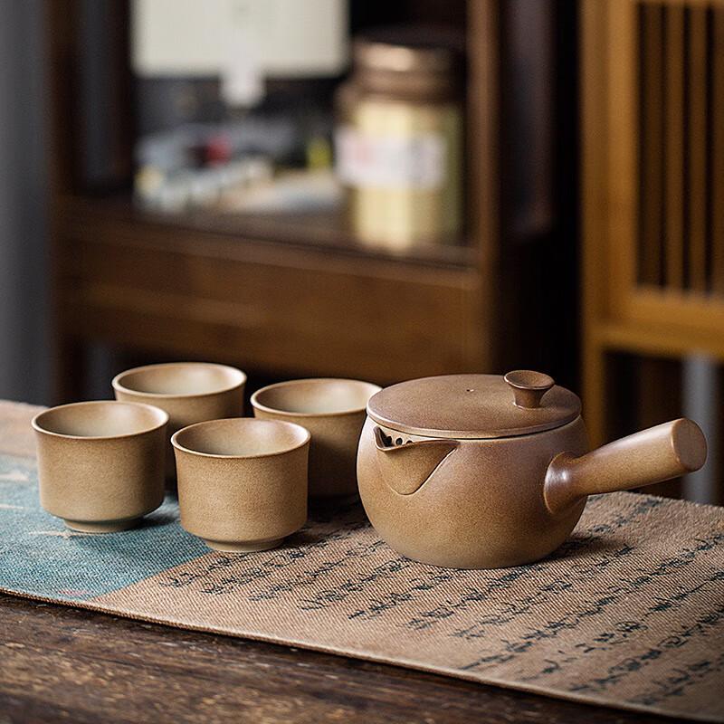 Vintage Coarse Pottery Stove-Side Tea Pot Set 500ml
