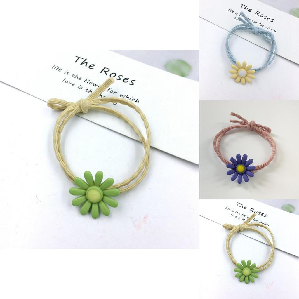 Eye-catching Ins Women Daisy Hair Rope Headband With Durable High-elastic Korean Rubber Band