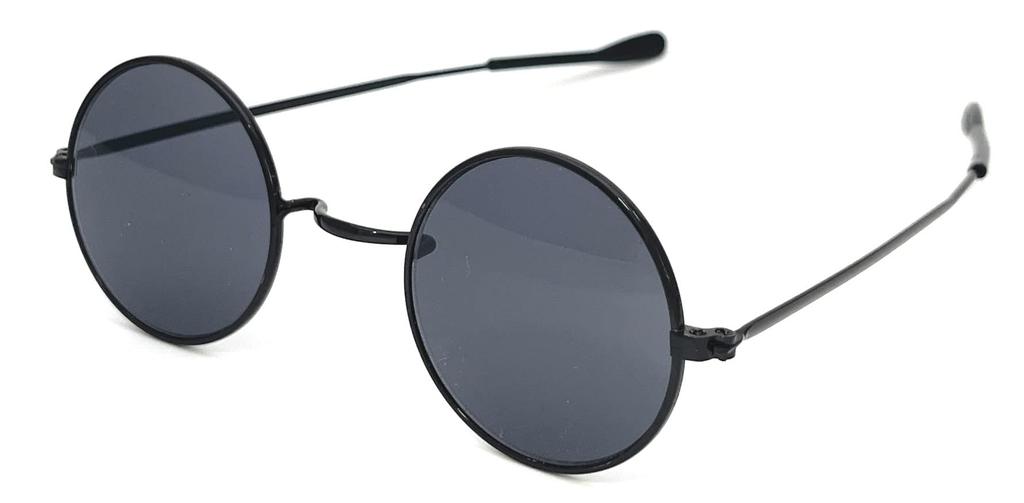 [CYPHUS] Cyphus Round Glasses, Small, Compact, UV Protection, Trendy Fashion, SK-ON-1 (BlackSmoke)