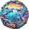 Wooden Puzzles for Adults(200 Pieces) Marine Animal Puzzle-Irregular Wood Puzzles Adult-Unique Shape Wooden Puzzle, Christmas Puzzle Gifts for