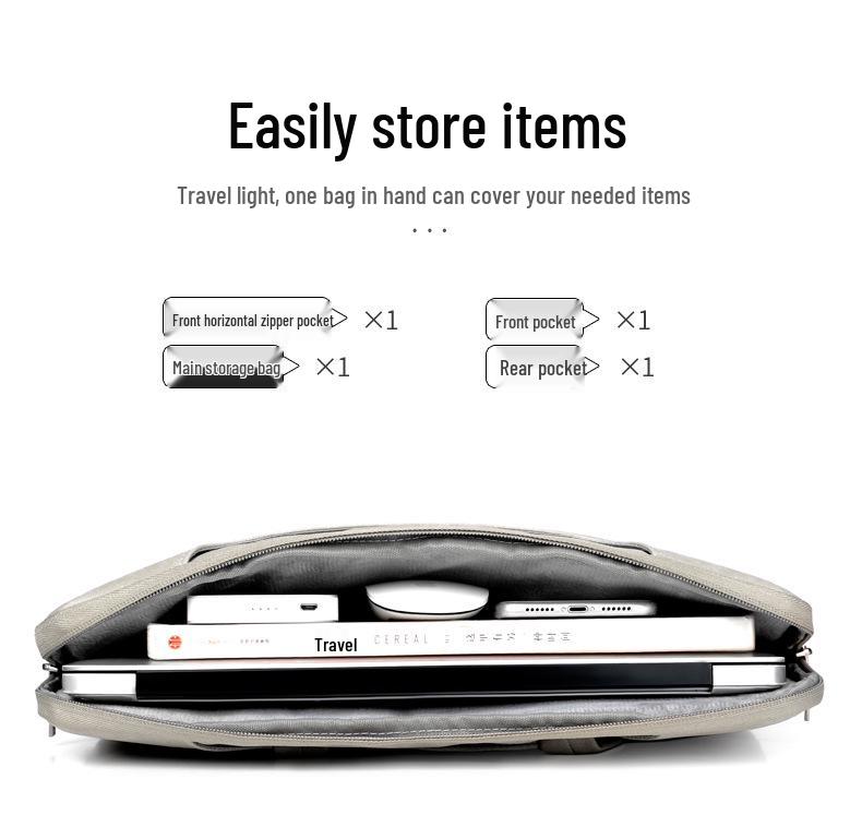 Damen Handtasche aus verschleißfestem PU-Leder: Tablet- & Laptop-Hülle, Leichte Umhängetasche