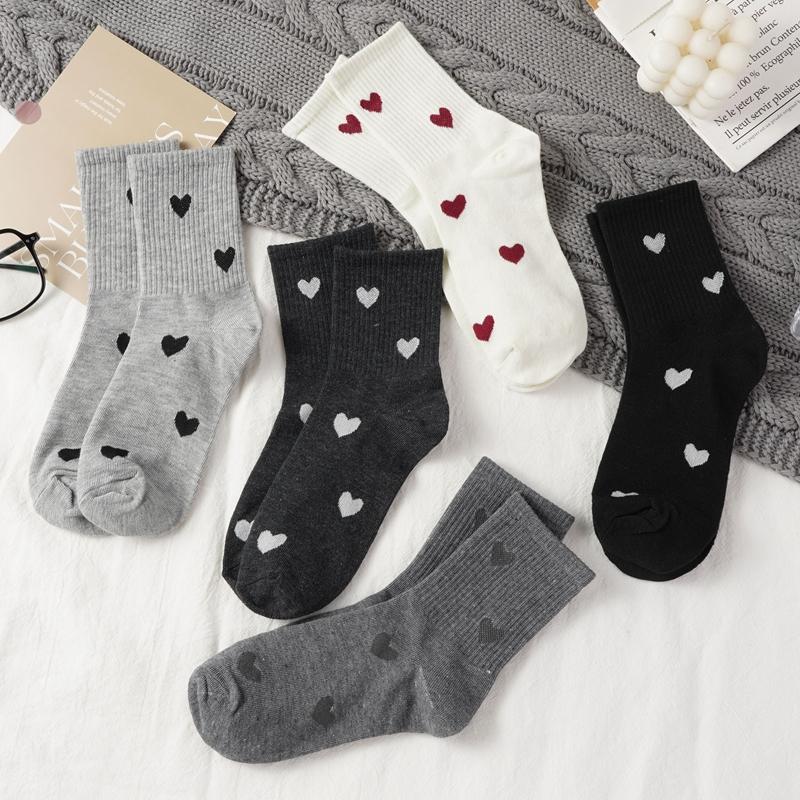 Autumn And Winter Socks Trend Grey Grey Women's Mid-Tube Socks Comfortable Breathable Warm Socks