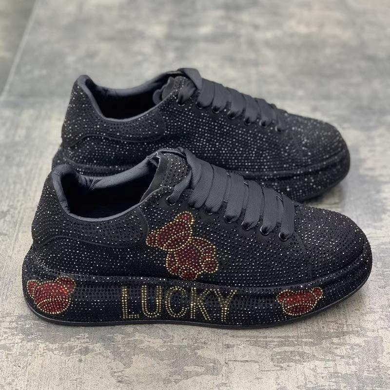 

Женские модные летние дышащие спортивные и повседневные туфли на платформе с микрофибровой поверхностью, полностью инкрустированные бриллиантами 40