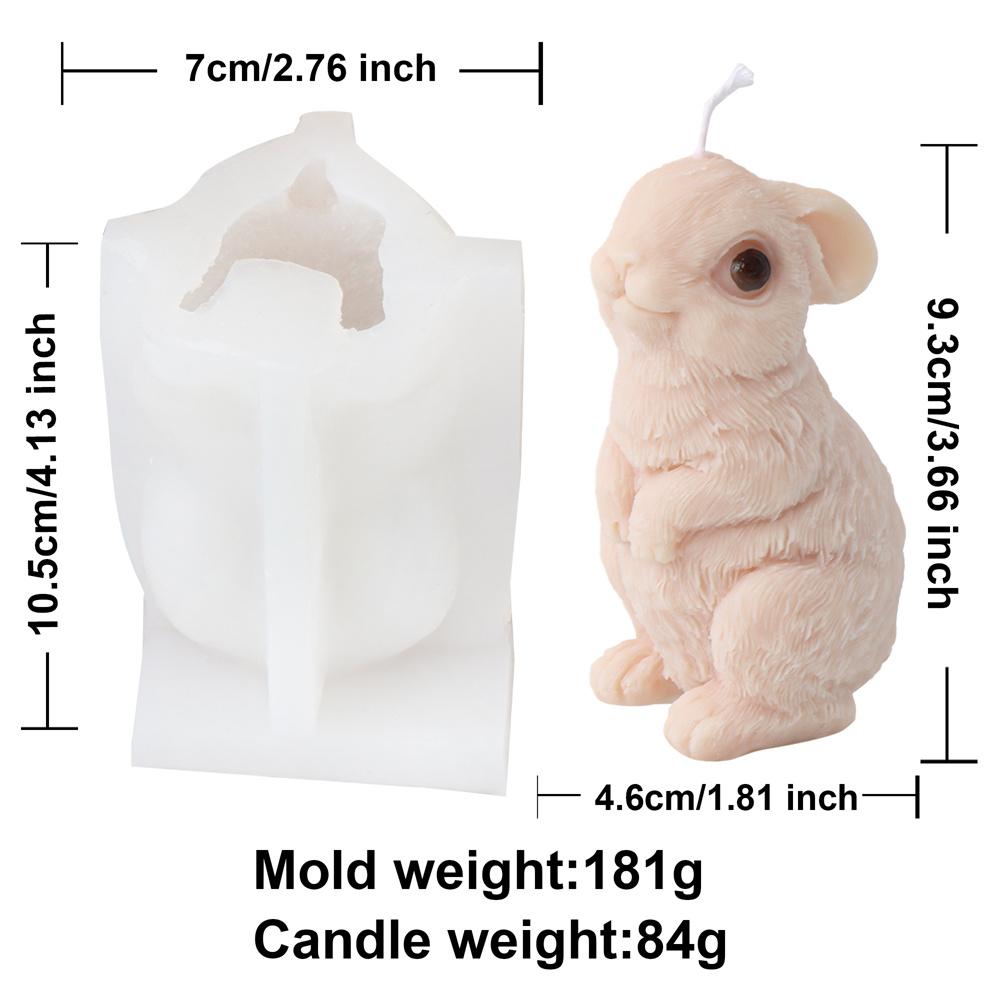 New Easter Rabbit Silicone Candle Mold DIY Bunny Gypsum Soap Mold Animal Resin Making Crafts Casting Molds Party Gift