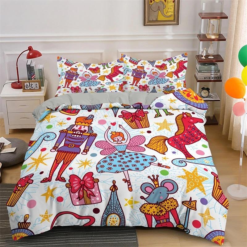 

3D Merry Christmas King Queen Комплект постельного белья для детей с рисунком Санта-Клауса, снеговика, оленя, покрывало для пододеяльника, рождественское покрывало из полиэстера 70x133cm 2pcs