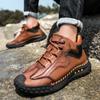Men's High-top Hiking Boots Casual Sneakers Handmade Leather Shoes 39-46