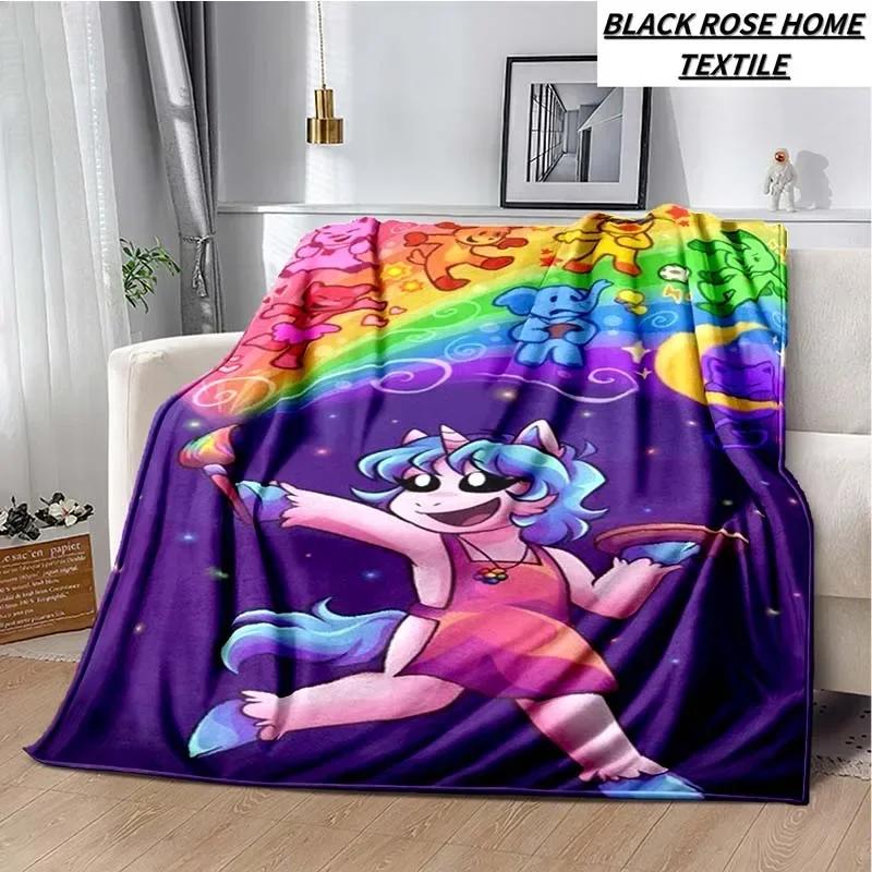 Fashion Art Print Cartoon Anime S-smiling critters Blanket Outdoor Car Travel Portable Camping Warm Cover Blanket Birthday Gift