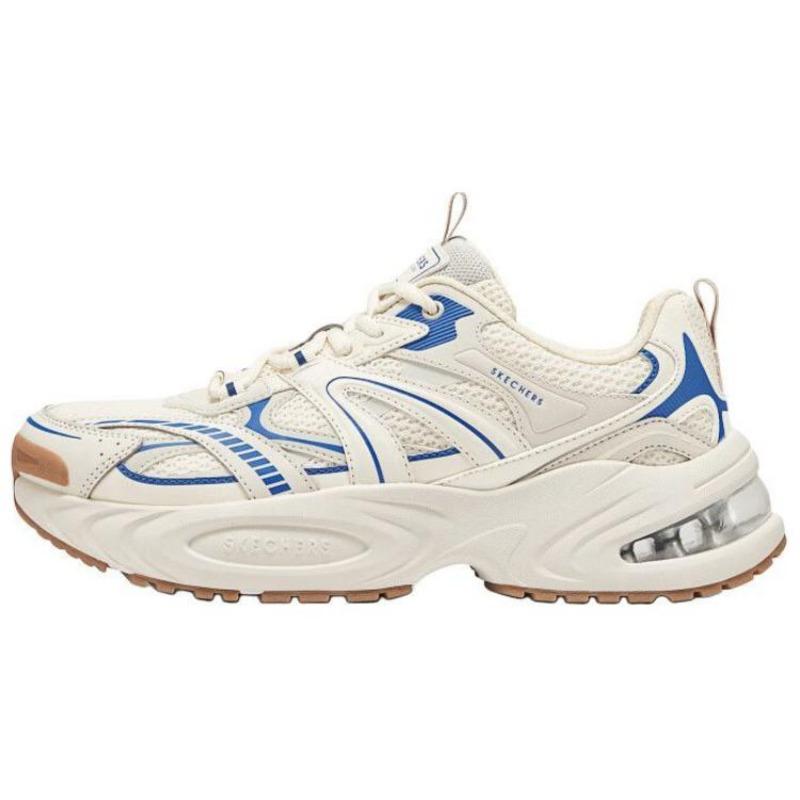 Skechers Lifestyle UNO RYZE Gen 2 Men Air Chamber Panda Shoes Comfort Wear-resistant Low-Top Chunky Sneakers White Blue 183199-NTBL 41