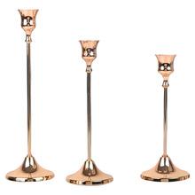 

Vintage Elegant Metal and Aluminum Set of 3 Tabletop Candle Holders, Suitable for Wedding Anniversary, Home and Hotel Decoration золотистий