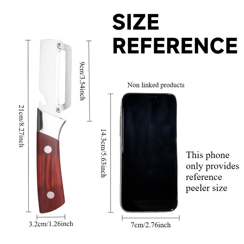 2pcsMulti-Peeler with Stainless Steel Blade & Wood Handle Bottle Opener Efficient Vegetable Fruit Peeler for Potatoes Carrots Quick PeelingKitchenTool