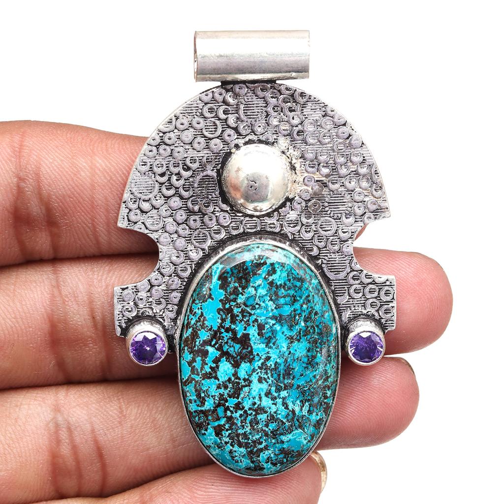 Azurite Necklace Malachite   Gifted Pendant Gemstone Jewelry