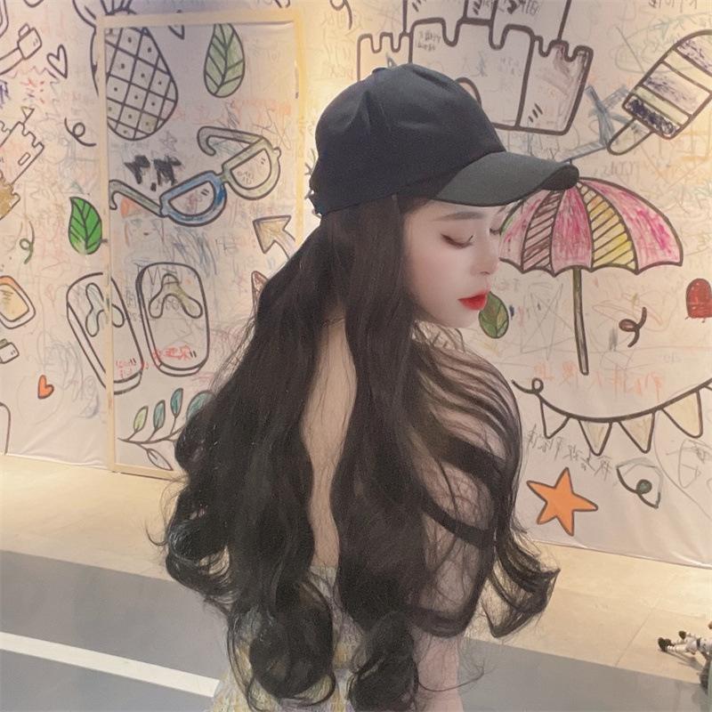 Buy Fashion Girl Hat Wig Natural Long 