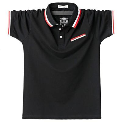 Kurzarm-Poloshirt für Herren, Sommer, Baumwolle, Business-Freizeitkleidung, Übergröße, lockere Passform für Männer