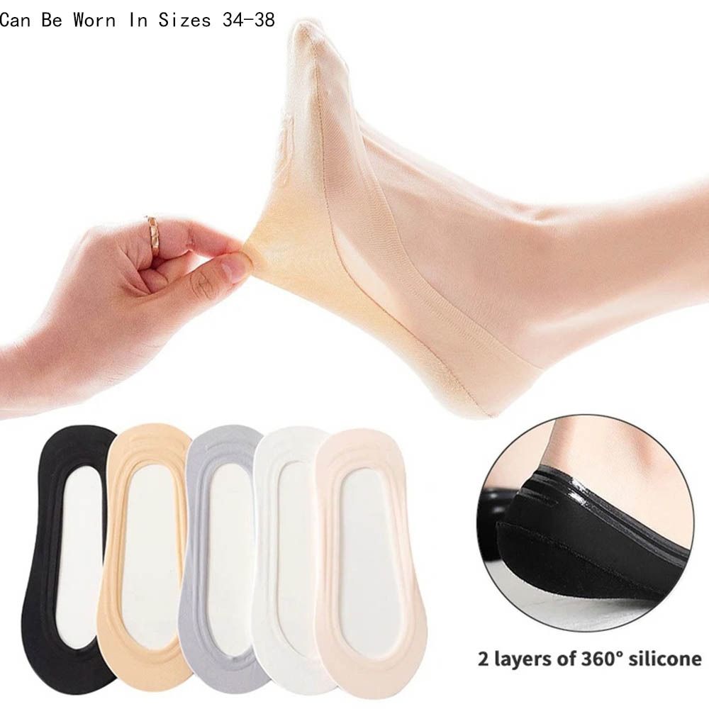 Silicone Invisible Socks Ultra-thin Non-slip Sock New Ice Silk Boat Socks
