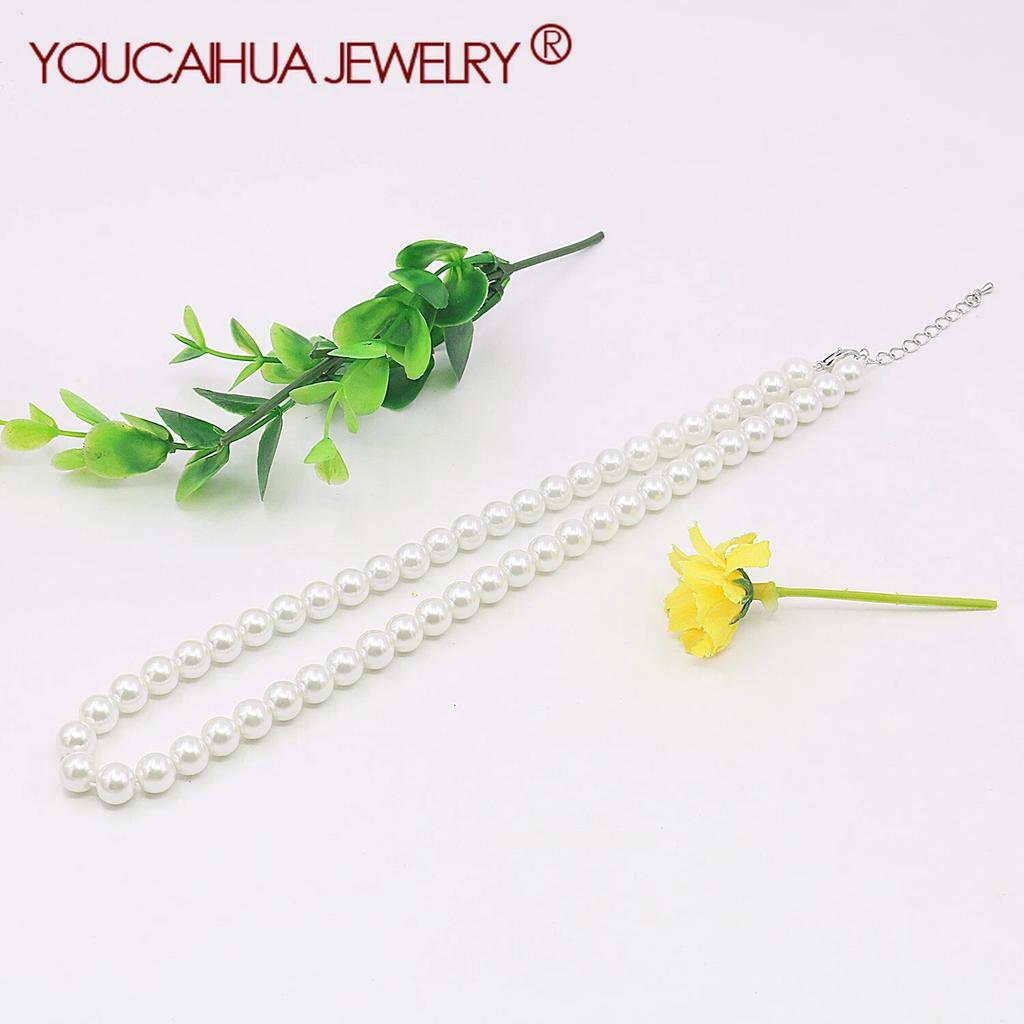 4 6 8 10 12 14mm Selling Pink White Shell Necklace AAA Round Beads,Easy Match for Party/banquet,18inch Women's Jewelry Making/design