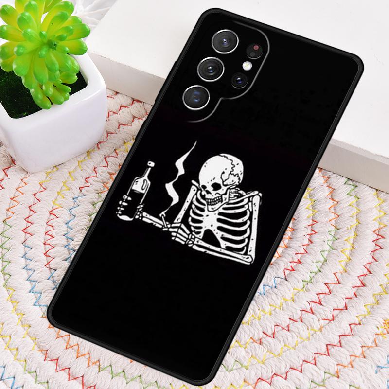 Skeleton Spooky TPU Phone Case For Samsung Galaxy note 10 pro S26 S25 S24 S23 S22 Ultra Plus S21 FE S20 Shockproof Cover