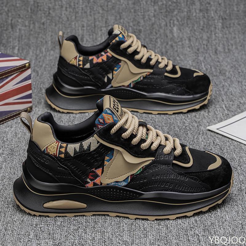 

Мужские весенние новые модные универсальные кроссовки на толстой подошве, повседневные, удобные, противоскользящие, износостойкие, мужская спортивная обувь 44