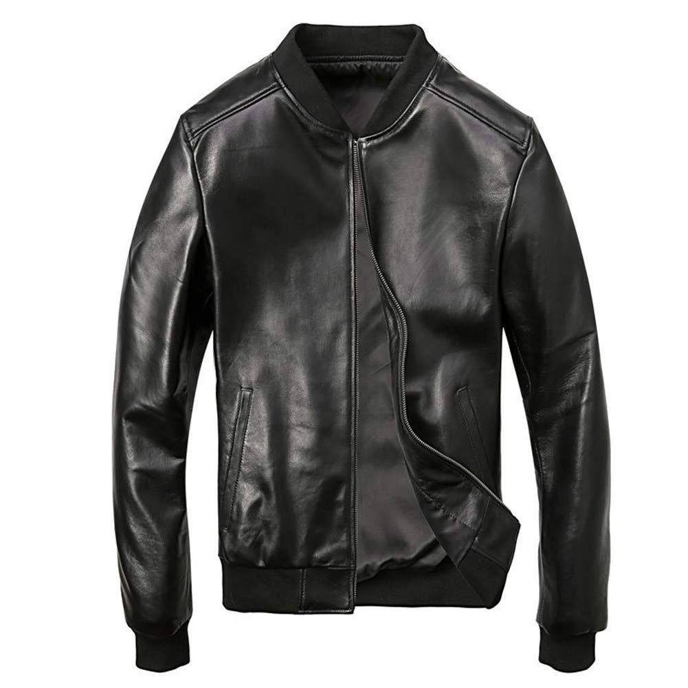 JINLUN Genuine Leather Lambskin Leather Leather Stadium Genuine Leather Leather Leather Blouson Men s Jacket, Rider s Jacket, Jacket, Jacket, Jacket, чёрный