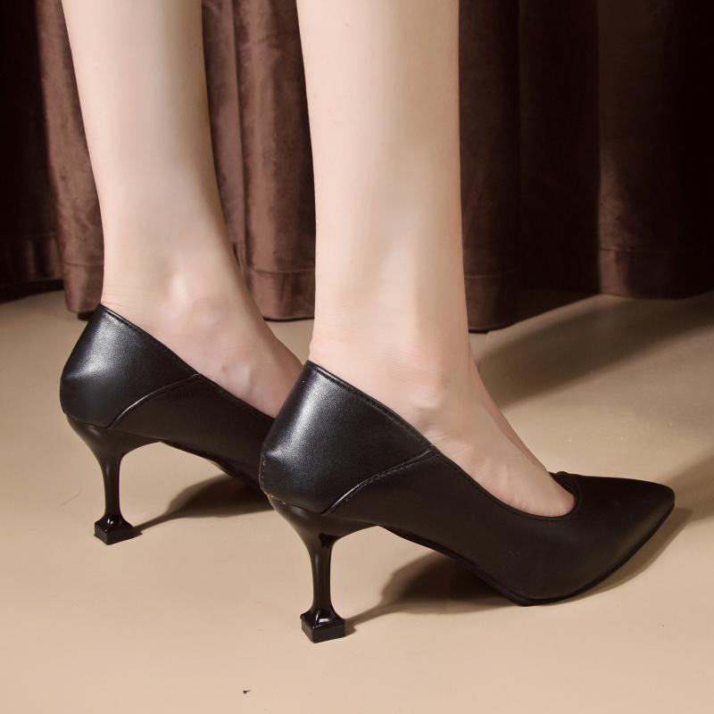 Fashion 2025 Platform Heels Women's High-Heeled Shoes All-Match Pointed Pumps Sexy Sandals Footwear Slip On Latest Lace-Up Beige Casual