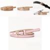 Fashion Minimalist Small Square Buckle Belt For Women With Alloy Pin Closure For Dress And Coat Accessory