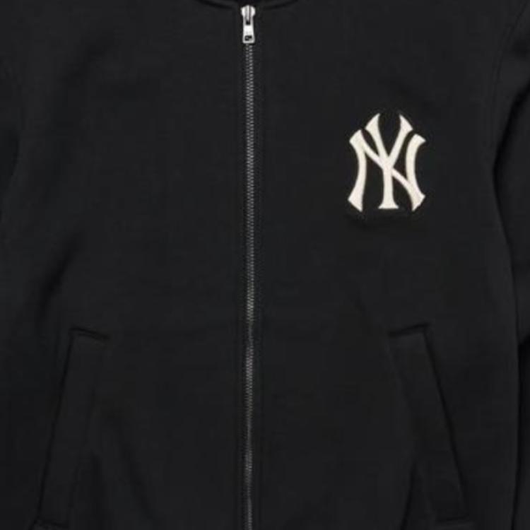 New MLB SS22 Baseball Jacket Unisex Black 3AJP01016-50BKS