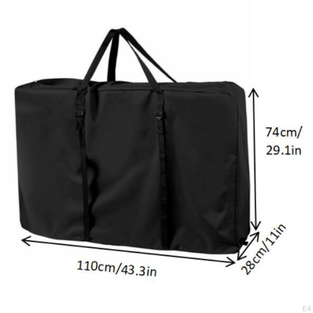 Folding Chair Bag, Sturdy Storage Cover Made of Oxford Material with Zipper for Camping, Gardening
