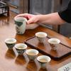 Lotus Graphic Ge Kiln Ceramic Tea Cup Hand-painted Tea Tasting Cups Kung Fu Tea Cup  Tea Making