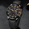 DEYROS Men's Watch Fashion Men's Business Leather Calendar Watch Men's Student Luminous Quartz Watch