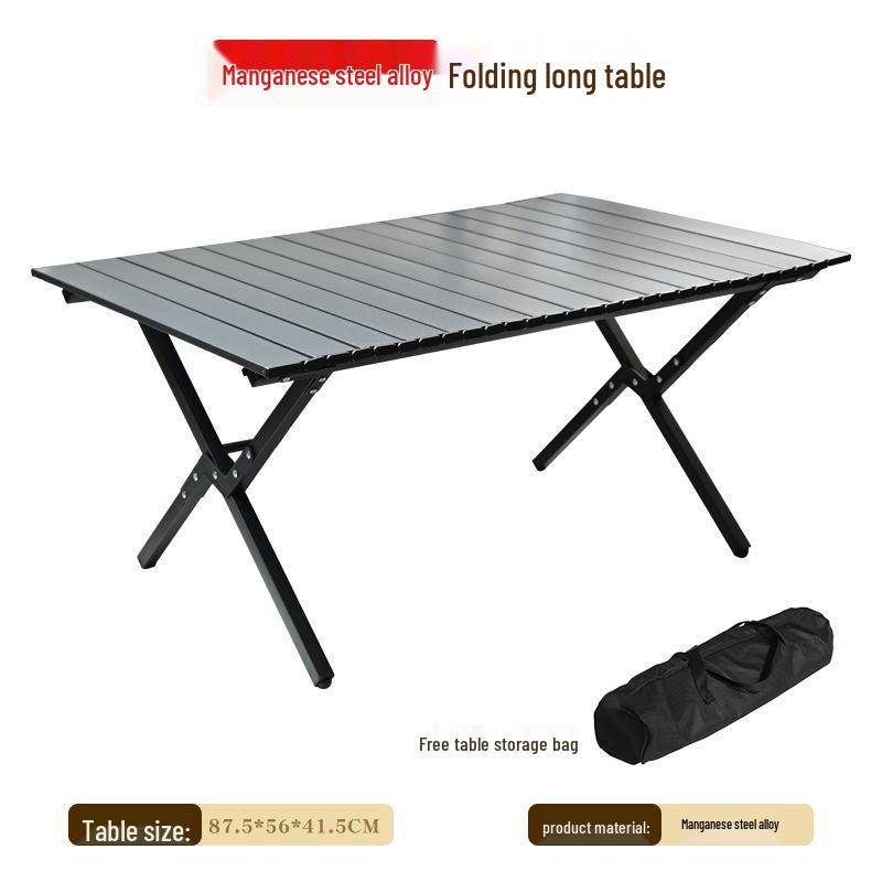 Portable Aluminum Folding Picnic Table & Chairs Set for Camping