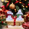 Cartoon Snowman Plush Dolls Collectible Figurine Ornament with Winter Scarf and Hat Christmas Stuffed Toy for Gifting