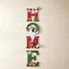 4 Pcs Self Adhesive Home Letter Decor Wooden Wall Decor Cartoon Christmas Wall Decoration  Porch