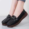 Women Black Moccasins Driving Shoes Flats White Casual Nurse Loafers Grey Minimalist Maternity Shoes Large Size