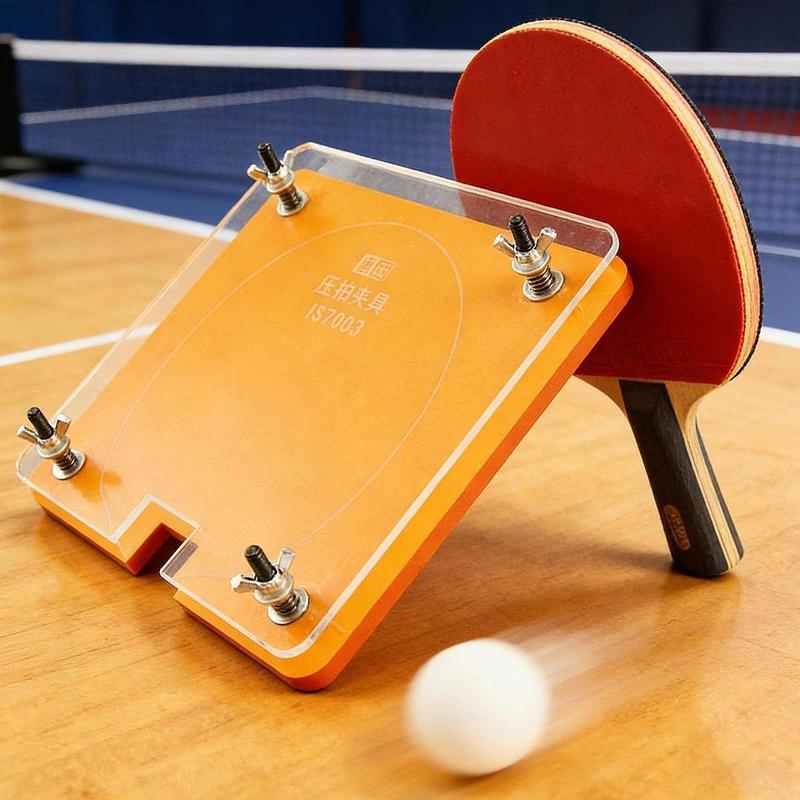 Presse à raquettes de tennis de table - Accessoire de presse - Contrôle stable - Pince de presse - Durabilité - Finition de raquette de club - Facile à utiliser - Débutants