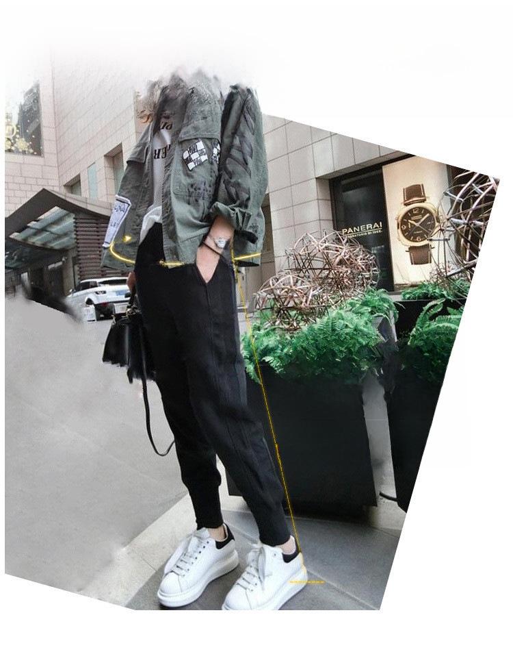 Women's Black Harem Sweatpants: 2025 Korean Style, Closed-Leg, Casual and Sporty