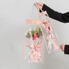 10pcs For Bouquet Gift Bag with Handle Transparent Packaging Bags Flowers Wrapping Party Supplies