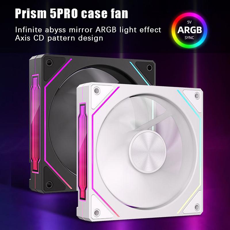 12Cm Argb 4 Pin Computer Case Fan Quiet Cooling 12V Large Air Volume 800-1600Rpm For Desktop Gaming Pc Build