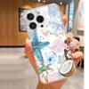Coconut Shell Starfish Drop-Proof Clear Case for iPhone 14-17 Pro Max