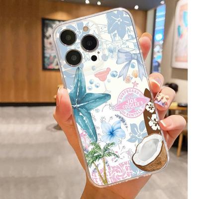 Coconut Shell Starfish Drop-Proof Clear Case for iPhone 14-17 Pro Max