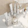 Stainless Steel Toothbrush Holder Bathroom Toothpaste Holder Stand with Quick Drainage Countertop Organizer for Bathroom Accessories