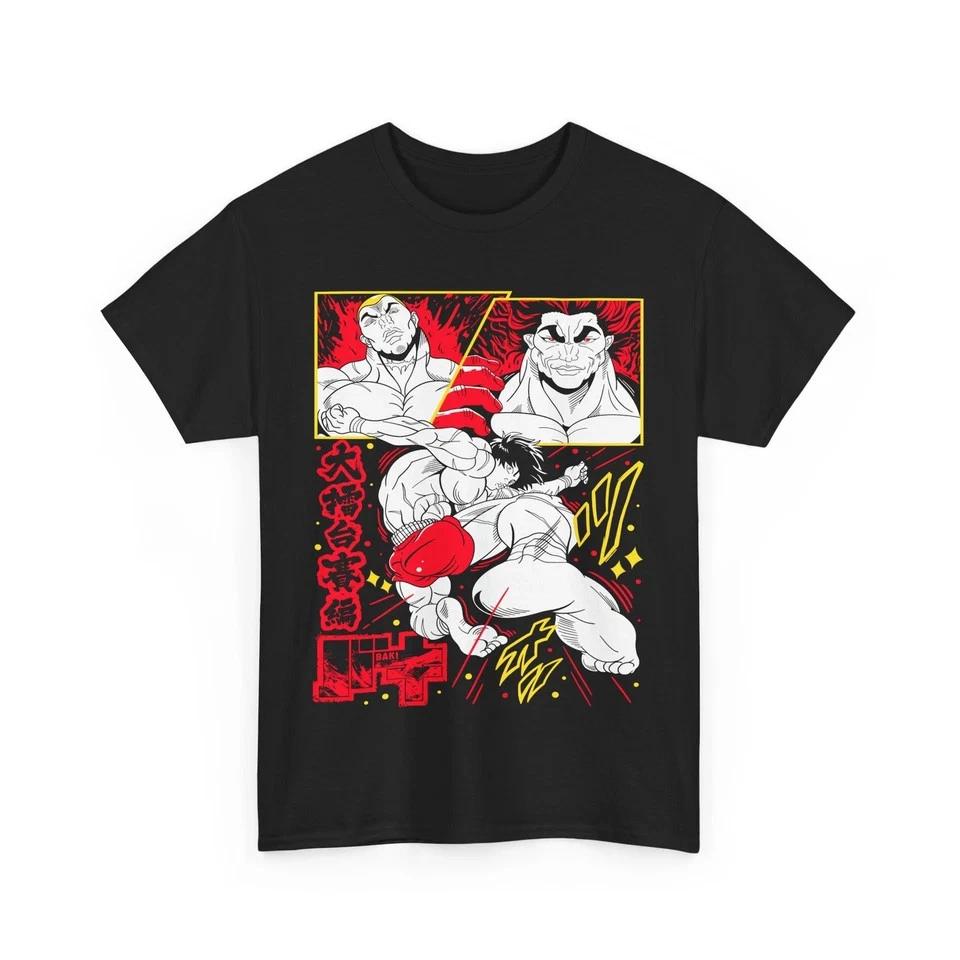 Anime Baki Hanma TShirt Unisex Gift Shirt Boxing Gym Tee Shirt Black