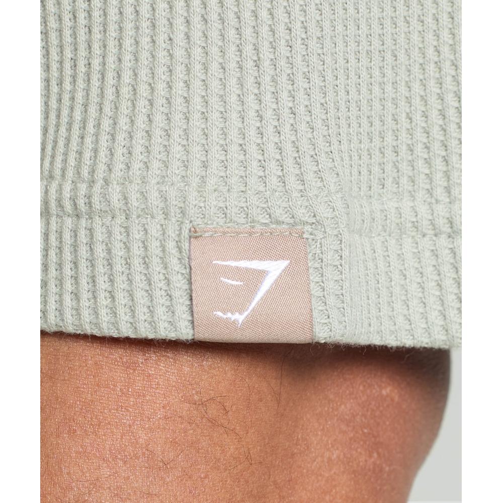 Gymshark Waffle Oversized T shirT sTone Grey A1b1r Gdhx