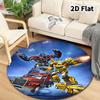 Transformers Round Area Rug Carpet Rug For Living Room Bedroom Sofa Playroom Decor Nonslip Floor Mat