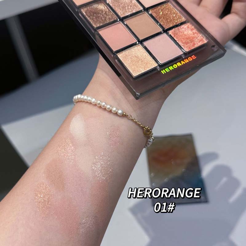 HERORANGE 12-color Eyeshadow Palette with Multiple Colors to Suit All Makeup Looks Dark Eyeshadow Palette армия зеленый