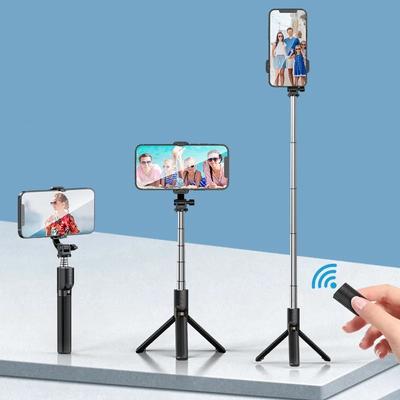Trípode inalámbrico para selfies con luz y control remoto Bluetooth, extensible para iPhone, teléfono móvil, transmisión en vivo de TikTok