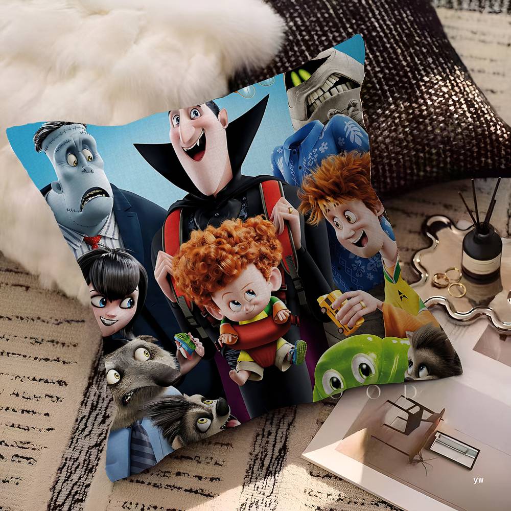 H-Hotel T-Transylvania Movie Cushion Cover Pillow Cover Decor Pillowcase Printed Cushion Case For Couch 30cmx30cm