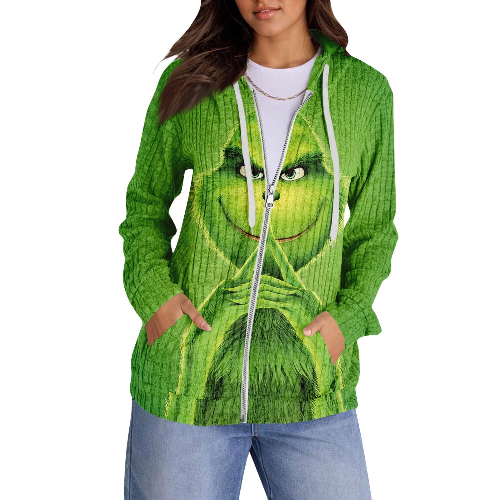 

Толстовки с капюшоном для женщин, модные топы, повседневная осенняя мода, свитшот с длинным рукавом и карманами, легкий пуловер XL зелёный