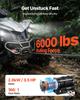 VEVOR 2721 kg Electric Winch, 12V DC ATV/UTV Winch with diameter 6 mm x 15 m Synthetic Rope, Wireless & Wired Remote Control, IP55 Waterproof