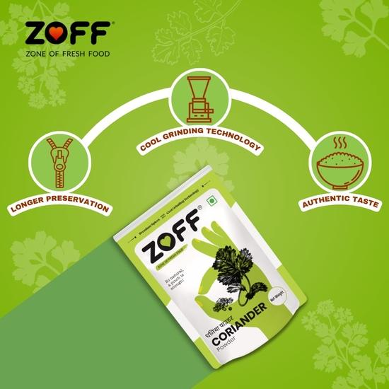 Zoff Coriander Powder | Quality Dhaniya Powder,from Farm Picked Fresh Coriander Seeds | Pack of 4 | Net Weight - 2kg