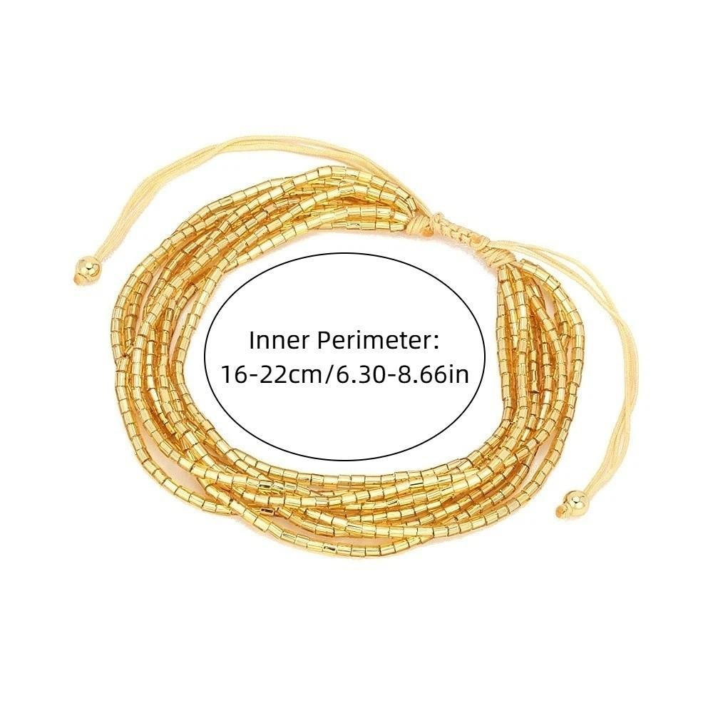 Boho Thin Beads Bracelets Stackable Multilayer Bracelets Bohemian Style Hand Chains Vacation