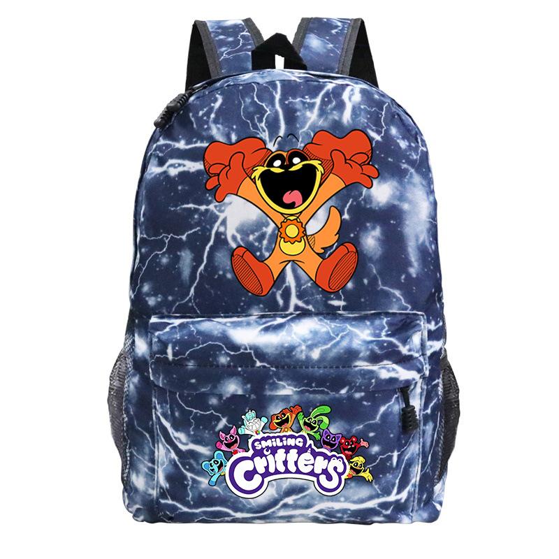 Cartoon Printed Children'S Backpack, Animation Schoolbag, Male And Female Primary And Secondary School Students Outdoor Travel Backpack